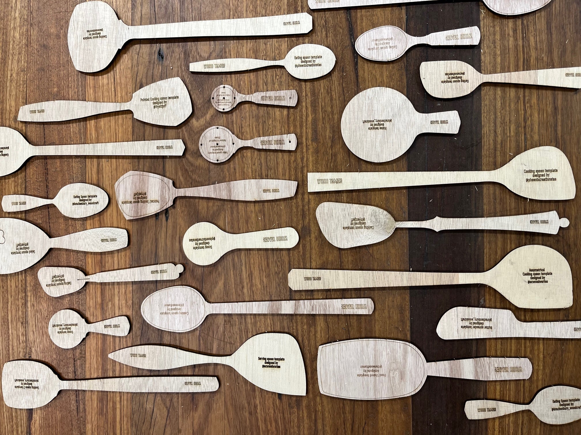 Wood Tamer Plastic Free Spoon and Animal Templates