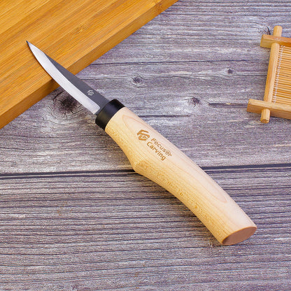 Focuser Cryogenic 52100 Forged 85mm Slöyd Knife - FC206 - Wood Tamer