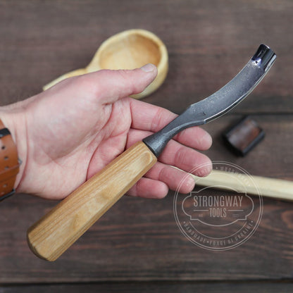 Strongway 15mm Bent Gouge for making kuksa, spoons, bowls