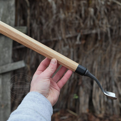 Strongway 40mm Long Handle Bent Gouge for making kuksa and bowls