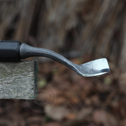 Strongway 40mm Long Handle Bent Gouge for making kuksa and bowls