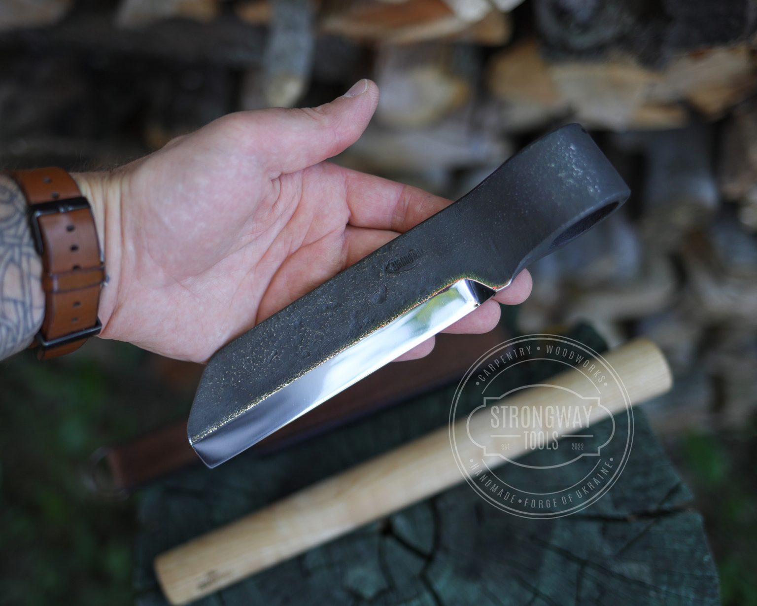 Strongway Small Froe with Leather Sheath