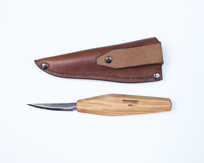 Strongway 70mm Finishing/Turning Slöyd knife with Octagonal Handle - Wood Tamer