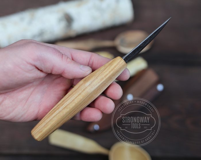 Strongway 70mm Finishing/Turning Slöyd knife with Octagonal Handle - Wood Tamer