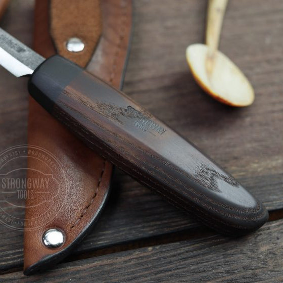 Strongway 85mm Slöyd knife with thermo ash wood handle