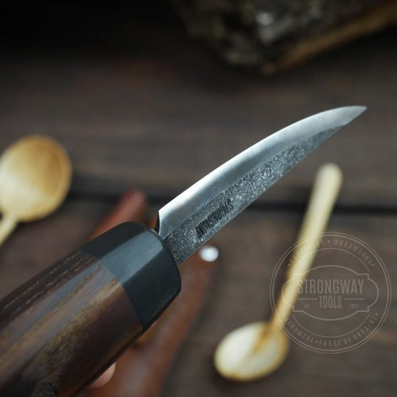 Strongway 85mm Slöyd knife with thermo ash wood handle