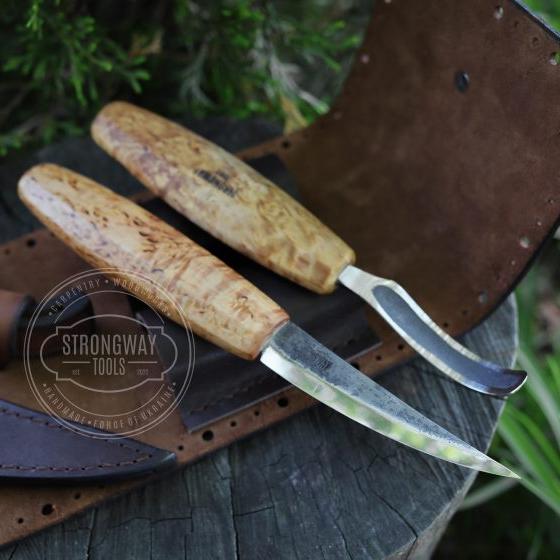 Strongway Hook Knife and Slöyd Knife Set