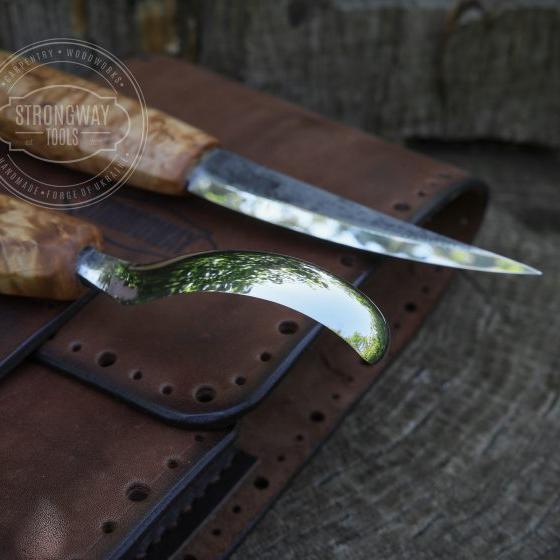 Strongway Hook Knife and Slöyd Knife Set