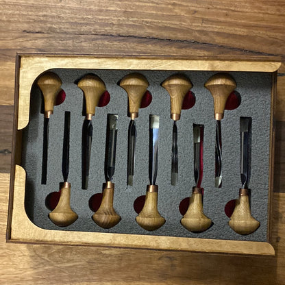 Stryi Palm Gouge 10 piece Set - Wood Tamer