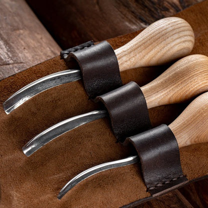 Fadir Bent Palm Gouge Set of 3 - Wood Tamer