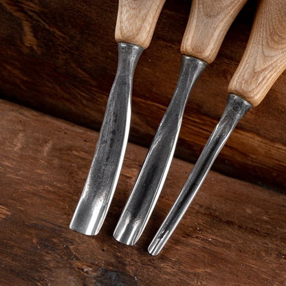 Fadir Bent Palm Gouge Set of 3 - Wood Tamer