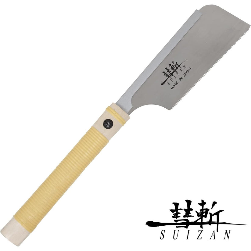 SUIZAN Japanese Dozuki Dovetail Hand Saw 6 Inch (150mm), Japanese Dovetail Hand Saw for Cross-cut, Rip-cut and Angle Cut