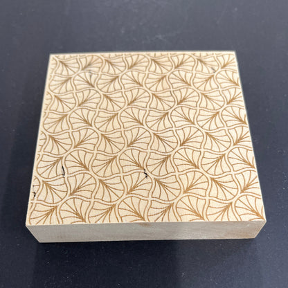 Jelutong Wood Boards with Chip Patterns 10 x 10 x 2cm