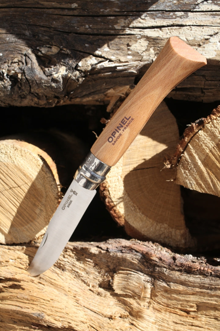 Opinel Traditional No10 Stainless Steel 10cm Blister Pack