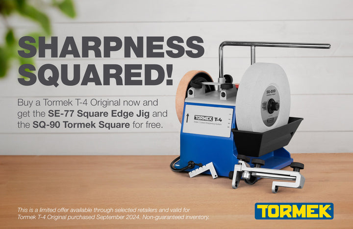 Tormek T-4 Sharpening System - With FREE SE-77 and SQ-90