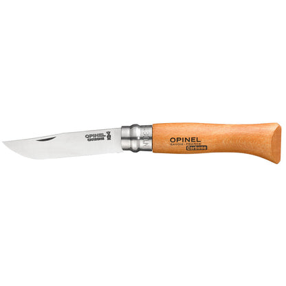 Opinel Traditional Classic No8 Carbon Steel Varnished Beech 8.5cm Blister Pack