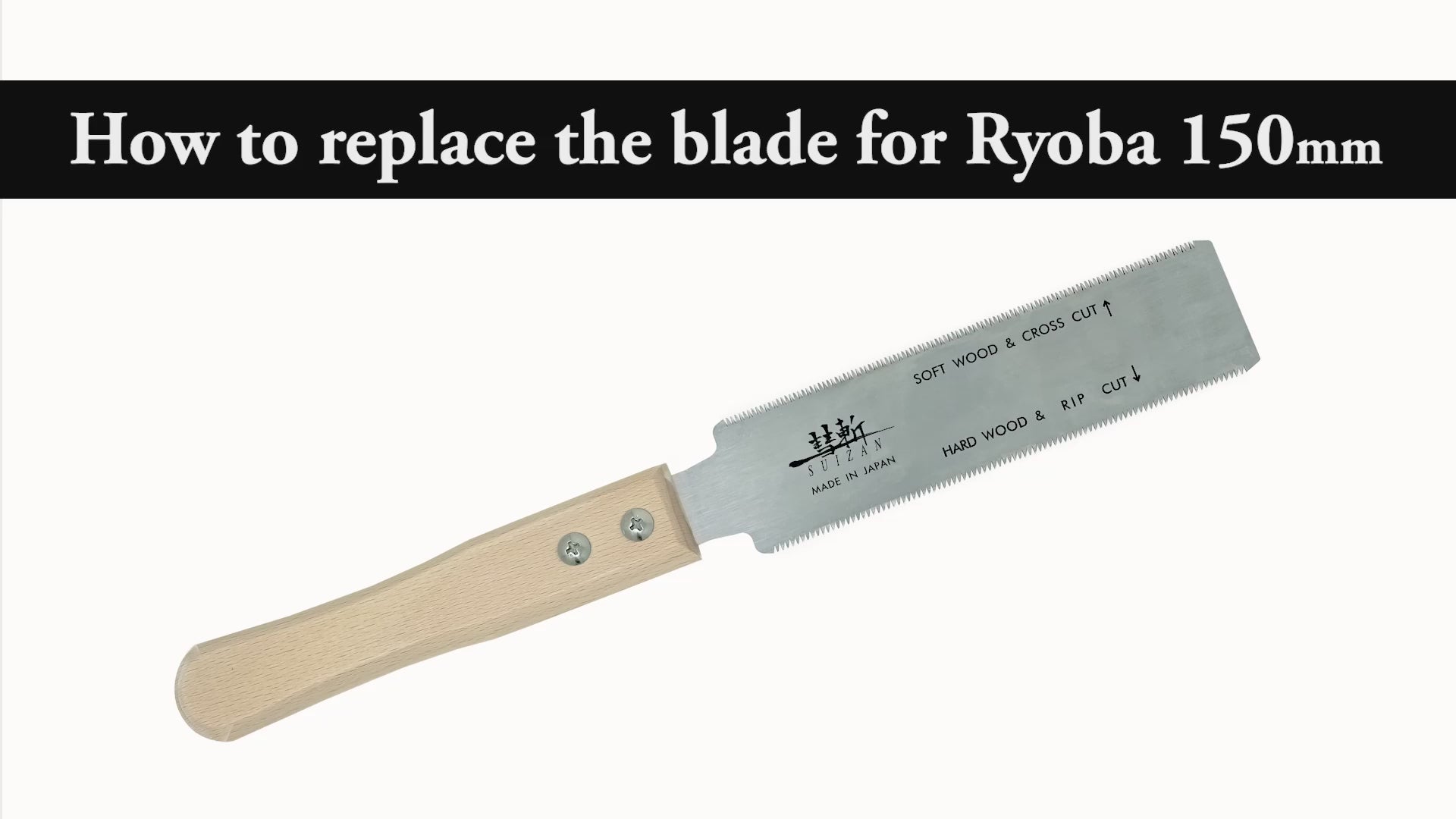 SUIZAN Replacement Blade for Japanese Saw 6 Inch (150mm) Ryoba Double Edge for Softwood and Hardwood