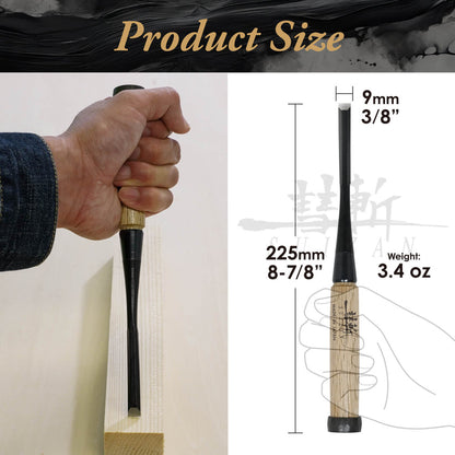 SUIZAN Japanese Wood Chisel 3/8 Inch (9mm) Professional Wood Chisels for Woodworking Oire Nomi