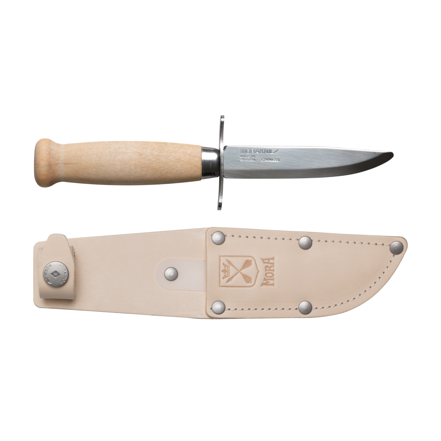 Mora Scout 39 Safe Stainless Fixed Blade Knife + Sheath - Wood Tamer